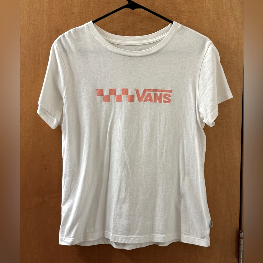 Vans white T-shirt with scoopneck